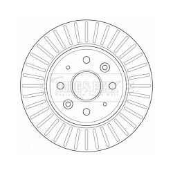 Brake Disc BORG & BECK BBD4526 OE Ref 51712FD300