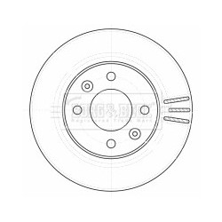 Brake Disc BORG & BECK BBD4528 OE Ref 5171207500