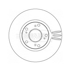 Brake Disc BORG & BECK BBD4538 OE Ref 45251SEAE00