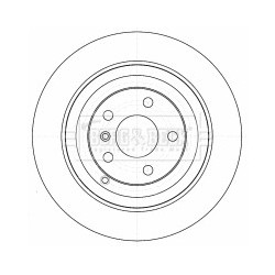 Brake Disc BORG & BECK BBD4541 OE Ref 1644231212