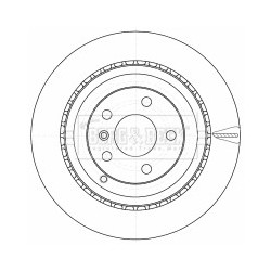 Brake Disc BORG & BECK BBD4543 OE Ref 1644231112