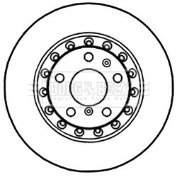 Brake Disc BORG & BECK BBD4547 OE Ref 4E0615601D