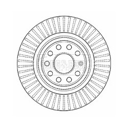 Brake Disc BORG & BECK BBD4551 OE Ref 1K0 615 601 N
