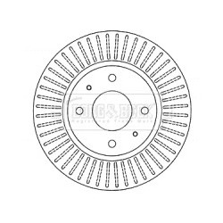 Brake Disc BORG & BECK BBD4552 OE Ref MR510742 BORG & BECK