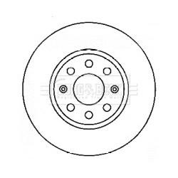 Brake Disc BORG & BECK BBD4553 OE Ref 51806099