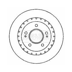 Brake Disc BORG & BECK BBD4555 OE Ref MR334996