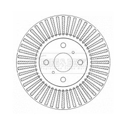 Brake Disc BORG & BECK BBD4559 OE Ref 435120D190