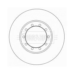 Brake Disc BORG & BECK BBD4566 OE Ref 1382303