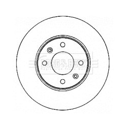 Brake Disc BORG & BECK BBD4579 OE Ref 517121G000