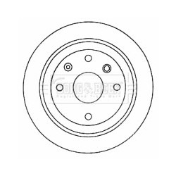 Brake Disc BORG & BECK BBD4582 OE Ref 96549630