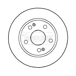 Brake Disc BORG & BECK BBD4591 OE Ref 5171226100