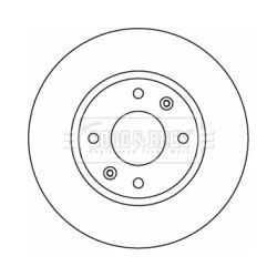 Brake Disc BORG & BECK BBD4592 OE Ref 517123D300