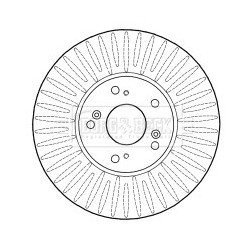 Brake Disc BORG & BECK BBD4593 OE Ref 45251SCAE50