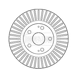 Brake Disc BORG & BECK BBD4605 OE Ref 4351205080