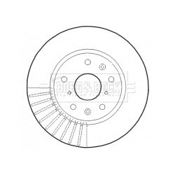 Brake Disc BORG & BECK BBD4614 OE Ref 71750162
