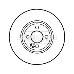Brake Disc BORG & BECK BBD4617 OE Ref 34 11 6 858 652