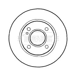 Brake Disc BORG & BECK BBD4638 OE Ref 1535924