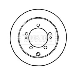 Brake Disc BORG & BECK BBD4644 OE Ref MB928716