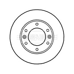 Brake Disc BORG & BECK BBD4659 OE Ref 51712-4D200