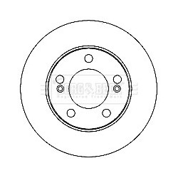 Brake Disc BORG & BECK BBD4681 OE Ref 4144109100