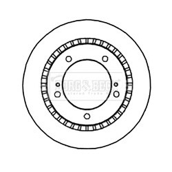 Brake Disc BORG & BECK BBD4688 OE Ref 5521165D01