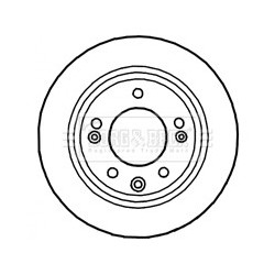 Brake Disc BORG & BECK BBD4699 OE Ref 584111H100