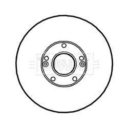 Brake Disc BORG & BECK BBD4702 OE Ref 517123K100