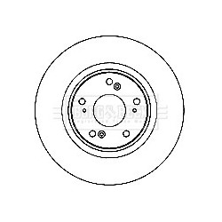 Brake Disc BORG & BECK BBD4741 OE Ref 45251TL1G01