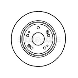 Brake Disc BORG & BECK BBD4743 OE Ref 42510T2FA00