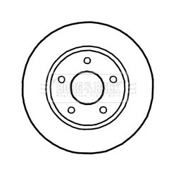 Brake Disc BORG & BECK BBD4752 OE Ref 05105513AA