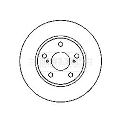 Brake Disc BORG & BECK BBD4807 OE Ref 4351212670