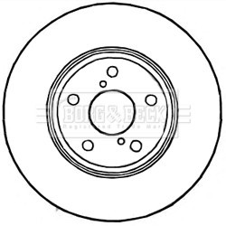 Brake Disc BORG & BECK BBD4809 OE Ref 4351250191