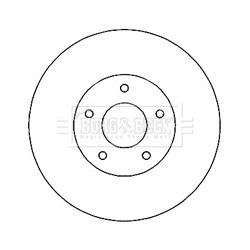 Brake Disc BORG & BECK BBD4821 OE Ref 2AMV5514AA