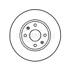 Brake Disc BORG & BECK BBD4822 OE Ref 517121J500