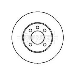Brake Disc BORG & BECK BBD4925 OE Ref 6N0 615 301 D
