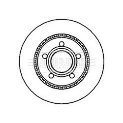 Brake Disc BORG & BECK BBD4972 OE Ref 447615601B