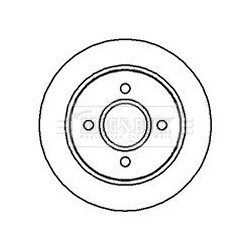Brake Disc BORG & BECK BBD4984 OE Ref 1514236