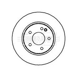 Brake Disc BORG & BECK BBD4999 OE Ref 202421021264