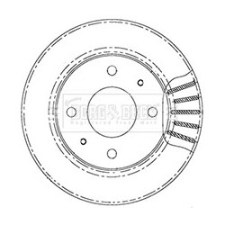Brake Disc BORG & BECK BBD5007 OE Ref MB407639