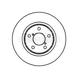 Brake Disc BORG & BECK BBD5022 OE Ref 26300AE090