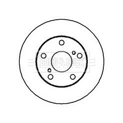 Brake Disc BORG & BECK BBD5033 OE Ref 4351233020