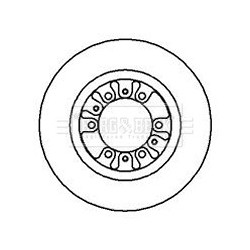 Brake Disc BORG & BECK BBD5044 OE Ref MB618716