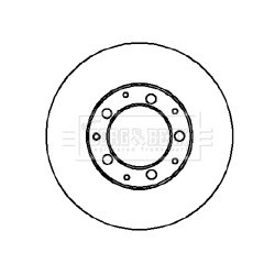 Brake Disc BORG & BECK BBD5064 OE Ref LR017953