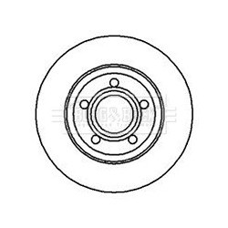 Brake Disc BORG & BECK BBD5072 OE Ref 8D0 615 301 A