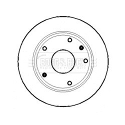 Brake Disc BORG & BECK BBD5126 OE Ref 96194485