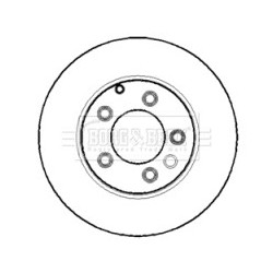 Brake Disc BORG & BECK BBD5131 OE Ref 7L6615601J