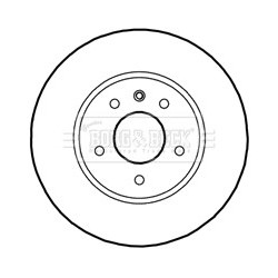 Brake Disc BORG & BECK BBD5141 OE Ref 48008848