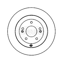Brake Disc BORG & BECK BBD5160 OE Ref 584112W010