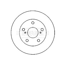 Brake Disc BORG & BECK BBD5177 OE Ref 435120K010