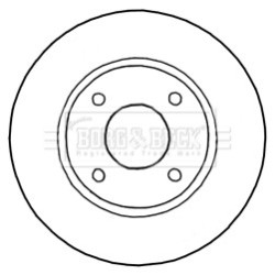 Brake Disc BORG & BECK BBD5184 OE Ref 40206EM10B
